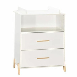 Baby Price Commode blanche 2 portes et 1 niche