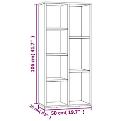 vidaXL Armoire à livres Chêne marron 50x25x106 cm pas cher