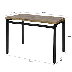 SoBuy OGT28-N Table de Salle à Manger Style Industriel pour Cuisine Salle à Manger Salon