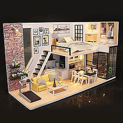 Universal DIY Puzzle 3D en Bois Micro Maison Meubles LED Décoration Idées Cadeaux M038 - Multicolore 