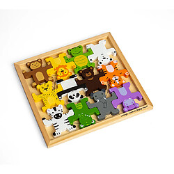 Bigjigs Toys Jeu d'empilage d'animaux sauvages