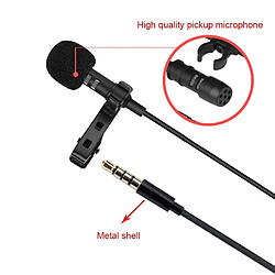 Wewoo Microphone d'enregistrement filaire pour téléphone mobile1,5 mKaraoke Mic noir pas cher