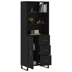 Avis Maison Chic Buffet,Meuble de Rangement,commode pour salon,Cuisine Noir 69,5x34x180 cm Bois d'ingénierie -MN73612