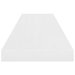 Acheter vidaXL Étagère murale flottante Blanc brillant 90x23,5x3,8 cm MDF