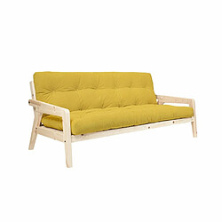 Inside 75 Canapé convertible futon GRAB pin naturel coloris miel couchage 130 cm.