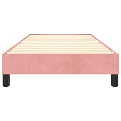 Sommier à lattes,Cadre à lattes de lit pour Adulte Rose 100x200 cm Velours -MN14090 pas cher