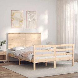 vidaXL Cadre de lit sans matelas 120x200 cm bois massif 