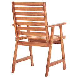 Maison Chic Lot de 2 Chaises de salle à manger d'extérieur Bois d'acacia massif -GKD85863 pas cher