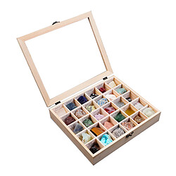 30 Pièces Rock & Mineral Collection avec Coffret Collector/Vitrine Débutant , enfants de Pierre Gemme Kit, SOUCHES Géologie