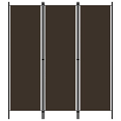 vidaXL Cloison de séparation 3 panneaux Marron 150x180 cm 