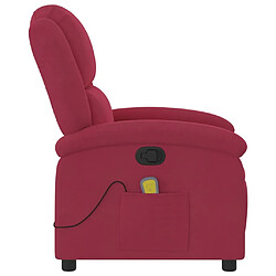 Maison Chic Fauteuil de massage inclinable,Fauteuil luxe de relaxation rouge bordeaux velours -MN48675 pas cher