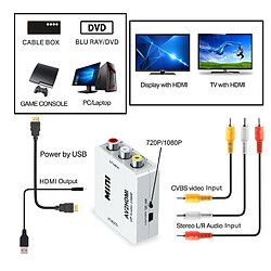 Avis Universal RCA AV à HDMI 1080p AV2HDMI Convertisseur mini HDMI à AV HDMI2AV Convertisseur de signaux pour TV VHS VCR DVD Enregistrement Chipset | Mini VGA à HDMI | VGA à HDMI Convertisseur VGA à HDMI