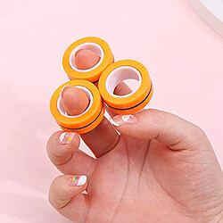 Shop Story SHOP-STORY - ROLLING FINGERS ORANGE : 3 Anneaux Magnétiques Anti-Stress