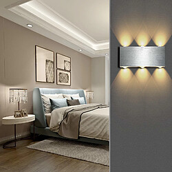 Acheter Stoex 6W Applique Murale LED Intérieur Moderne Lampe Murale Carré Up Down en Aluminium Eclairage Décoration Lumière pour Chambre a Coucher Bureau Lit Couloir Salon Hôtel Bar ( Blanc Chaud )