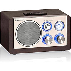 Radio Vintage Portable Analogique FM, USB, Lecteur de Cartes SD, Rétro Compacte, , Bois, Roadstar, HRA1345NUSWD