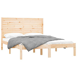 Avis Maison Chic Lit Moderne Chambre - Cadre/structure de lit pour adulte bois massif 150x200 cm très grand -MN41902