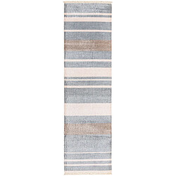 Vidal Tapis de couloir en laine 297x84 gris Darya 