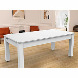 Avis Jardindeco Plateau dinatoire pour billard convertible table 8 personnes Arizona blanc laqué.