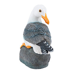 Résine Artisanat Seagull Statue Jardin Pelouse Ornement Animal Sculpture Assis pas cher