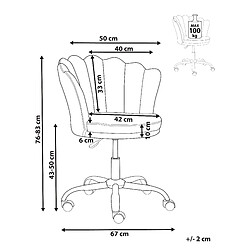 Avis Beliani Chaise de bureau Bleu MONTICELLO