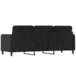 Acheter vidaXL Canapé à 3 places Noir 180 cm Velours