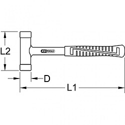 KS TOOLS Massette anti-rebonds