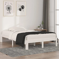 vidaXL Cadre de lit sans matelas blanc 120x190 cm