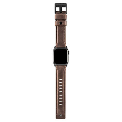 Urban Armor Gear Cuir bracelet pour Apple Watch (38mm) et Apple Watch (40mm) [la série 4/ la série 3/ la série 2/ la série 1, remplacement bracelet] - brun 