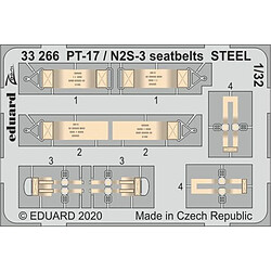 PT-17 / N2S-3 seatbelts STEEL for ICM - 1:32e - Eduard Accessories