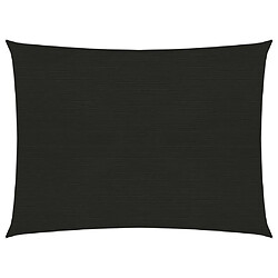 vidaXL Voile d'ombrage 160 g/m² Noir 6x7 m PEHD