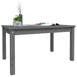 Avis vidaXL Table de jardin gris 82,5x50,5x45 cm bois massif de pin