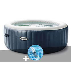 Kit spa gonflable Intex PureSpa Blue Navy rond Bulles 6 places + Aspirateur