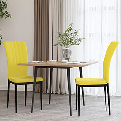 vidaXL Chaises à manger lot de 2 Jaune moutarde Velours