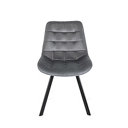 Vivaldi Chaise RICK Gris Velours