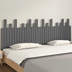 Avis Maison Chic Tête de lit scandinave pour lit adulte,Meuble de chambre murale Gris 204x3x80 cm Bois massif de pin -MN81000