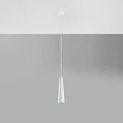 Luminaire Center Suspension design Electra Céramique blanc 1 ampoule 132cm