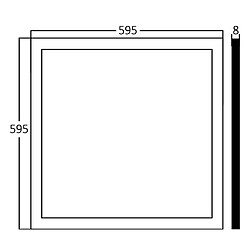 BRAYTRON Panneau LED 40W 4200lm 60x60cm blanc 4000K pas cher