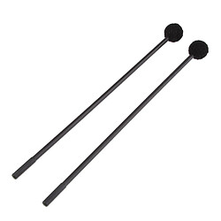 1 paire de baguettes de tambour à percussion Maillets Batteurs Black_Plastic