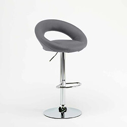 Avis Superstool Tabouret haut bar cuisine fixe pivotant réglable en hauteur avec repose-pieds Chicago, Couleur: Gris