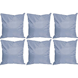 Jardindeco Coussin extérieur carré 45 cm Sun (Lot de 6) Gris clair.