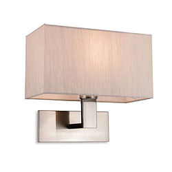 Luminaire Center Applique Murale Acier Brossé avec Abat-Jour Huître Rectangle