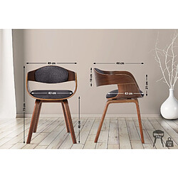 Non Chaise visiteur en tissu Kingston