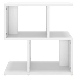 Maison Chic Table de chevet,Table de nuit,Table d'appoint pour salon Blanc 50x30x51,5 cm Aggloméré -MN33208 pas cher