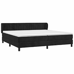 Avis Maison Chic Lit Adulte - Lit simple Lit à sommier tapissier et matelas moelleux - Meuble de Chambre - Noir 200x200 cm Velours -MN50415