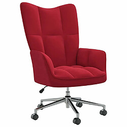 Maison Chic Chaise de relaxation | Fauteuil relax Rouge bordeaux Velours -GKD72615