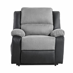 Avis Mes Fauteuil de relaxation releveur électrique gris et PU noir - VALIA