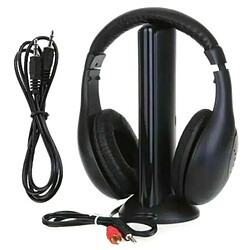 Universal 5 combinés, 1 sans fil, casque RF, écouteurs, PC, télévision, radio, microphone 