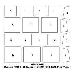 Trumpeter Maquette Camion Russian Kzkt-7428 Transporter With Kzkt-9101 Semi-trailer pas cher