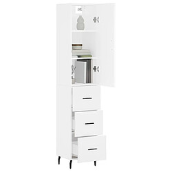 Avis Maison Chic Buffet,Meuble de Rangement,commode pour salon,Cuisine Blanc 34,5x34x180 cm Bois d'ingénierie -MN91334