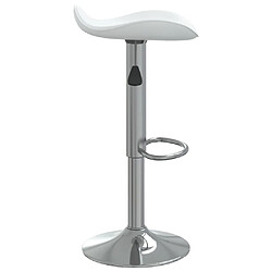 Acheter vidaXL Tabourets de bar lot de 2 blanc acier chromé et cuir artificiel